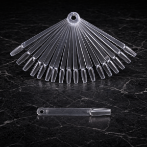 OJELY 50'li Şeffaf Tırnak Kartelası  – Oje Renk Kartelası Halkalı / Nail Art Renk Deneme Çubuğu