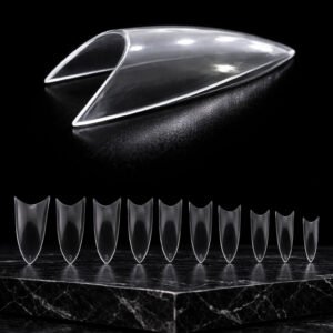 500 lü Profesyonel Yarım Ay Nail Tips – Şeffaf Protez Tırnak Ucu 10 Boy Kutulu